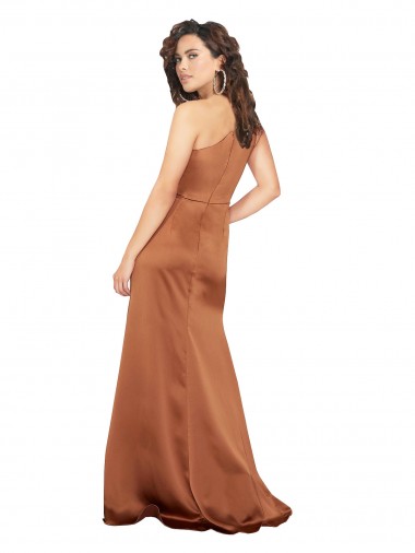 One Shoulder Formal Silky Satin Bridesmaid Dress / Prom Dress Canada