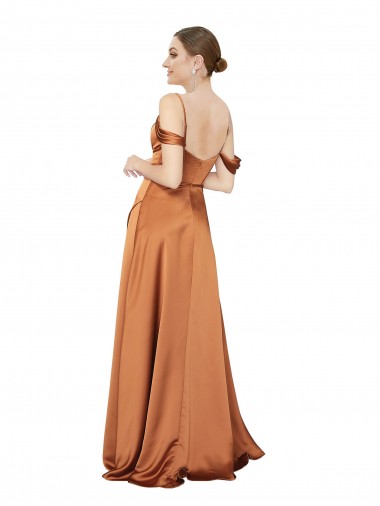 Formal Silky Satin Bridesmaid Dress / Prom Dress with Bustier Bodice Canada