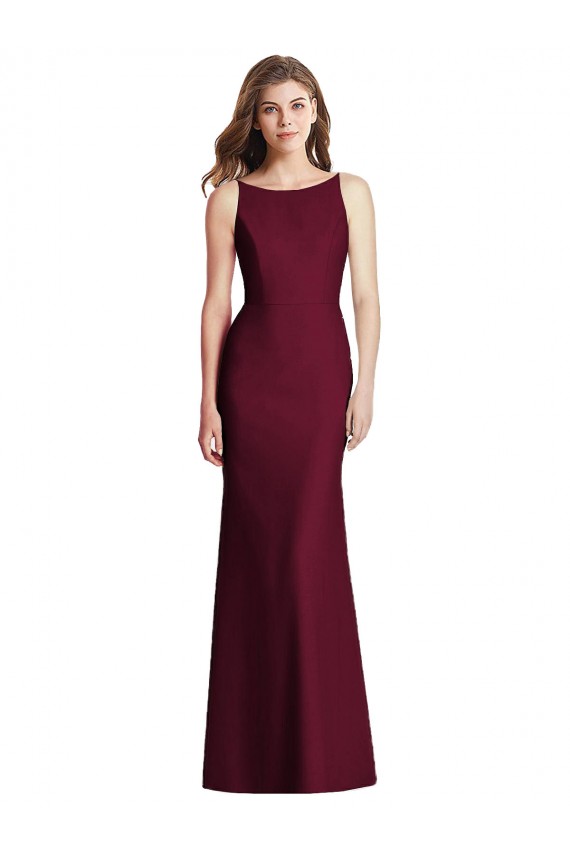 Open Cowl Back Bateau Neck Trumpet Bridesmaid Dress Canada