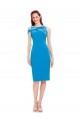 Sleeveless Formal Crepe Cocktail Dress / Homecoming Dress with Keyhole Off The Shoulder Detailing Canada