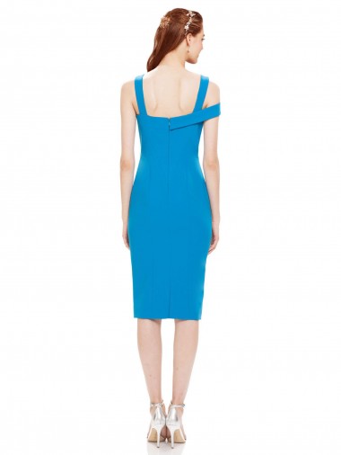 Sleeveless Formal Crepe Cocktail Dress / Homecoming Dress with Keyhole Off The Shoulder Detailing Canada