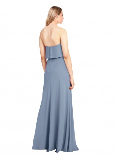 High Neck Sheath Sleeveless Stretch Formal Crepe Bridesmaid Dress / Prom Dress Canada
