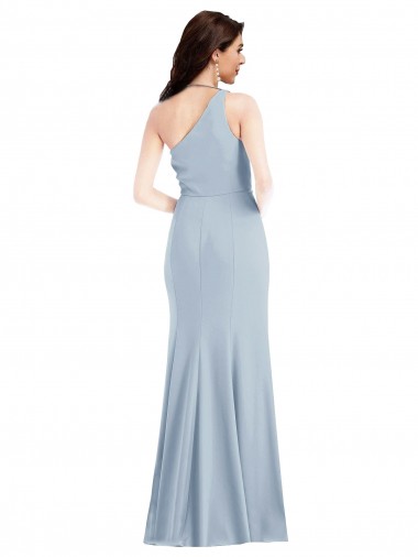 One Shoulder Draped Cowl Neck Maxi Bridesmaid Dress / Prom Dress Canada