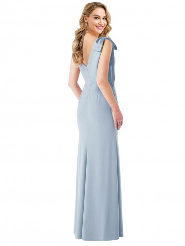 V-Back Bow Shoulder Trumpet Bridesmaid Dress / Prom Dress Canada