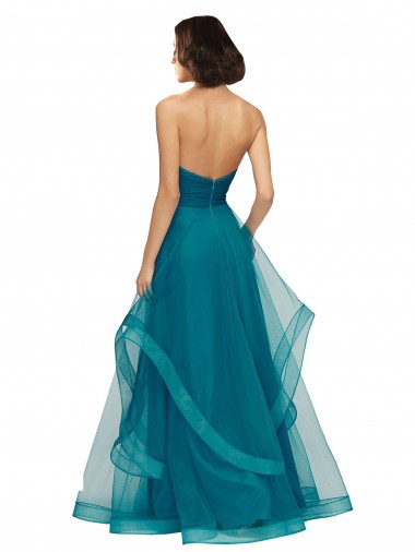 Sweetheart Tulle Bridesmaid Dress with Wide Waistband Canada