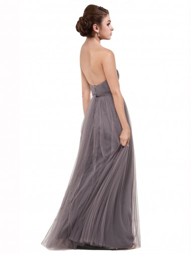 Strapless Tulle Bridesmaid Dress with Waistband Canada