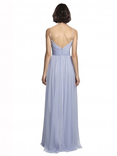 Spaghetti Strap Tulle Bridesmaids Dress with Ruched Bodice Canada