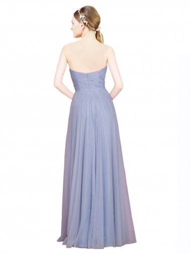 Strapless Sweetheart A-Line Tulle Bridesmaid Dress with Low Back Canada