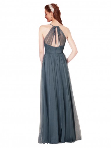 Beach-inspired Sweetheart Tulle Long Bridesmaid Dress Canada